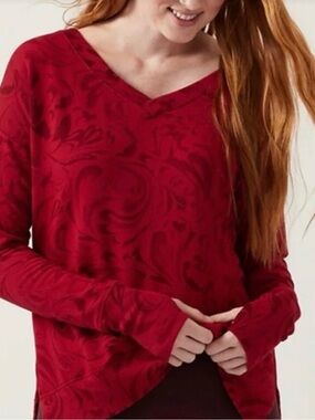 Athleta Coaster Luxe V-Neck sweatshirt M